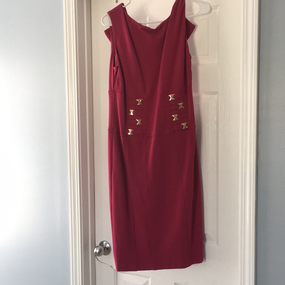 Cache 10 dress stretchy firm VUC lined